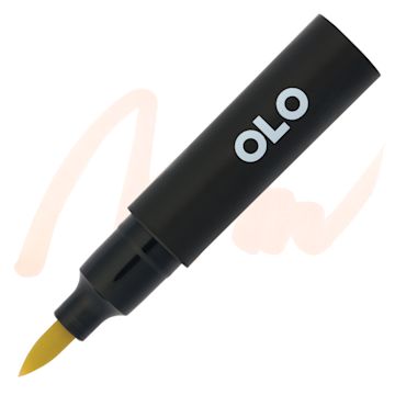Open in modal - Olo Brush-Tip Half Marker - O4.0, Almond - Marker and Swatch