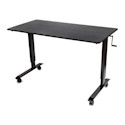 Luxor High Speed Crank Adjustable Stand Up Desk - Black Oak with Black Frame, W