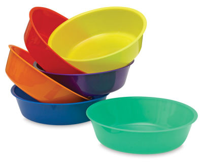 Colored Bowls - Set of 6 shown, five stacked
