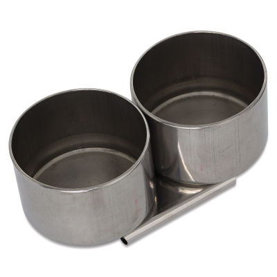 Stainless Steel Palette Cups - Top view of Large Double Cup 