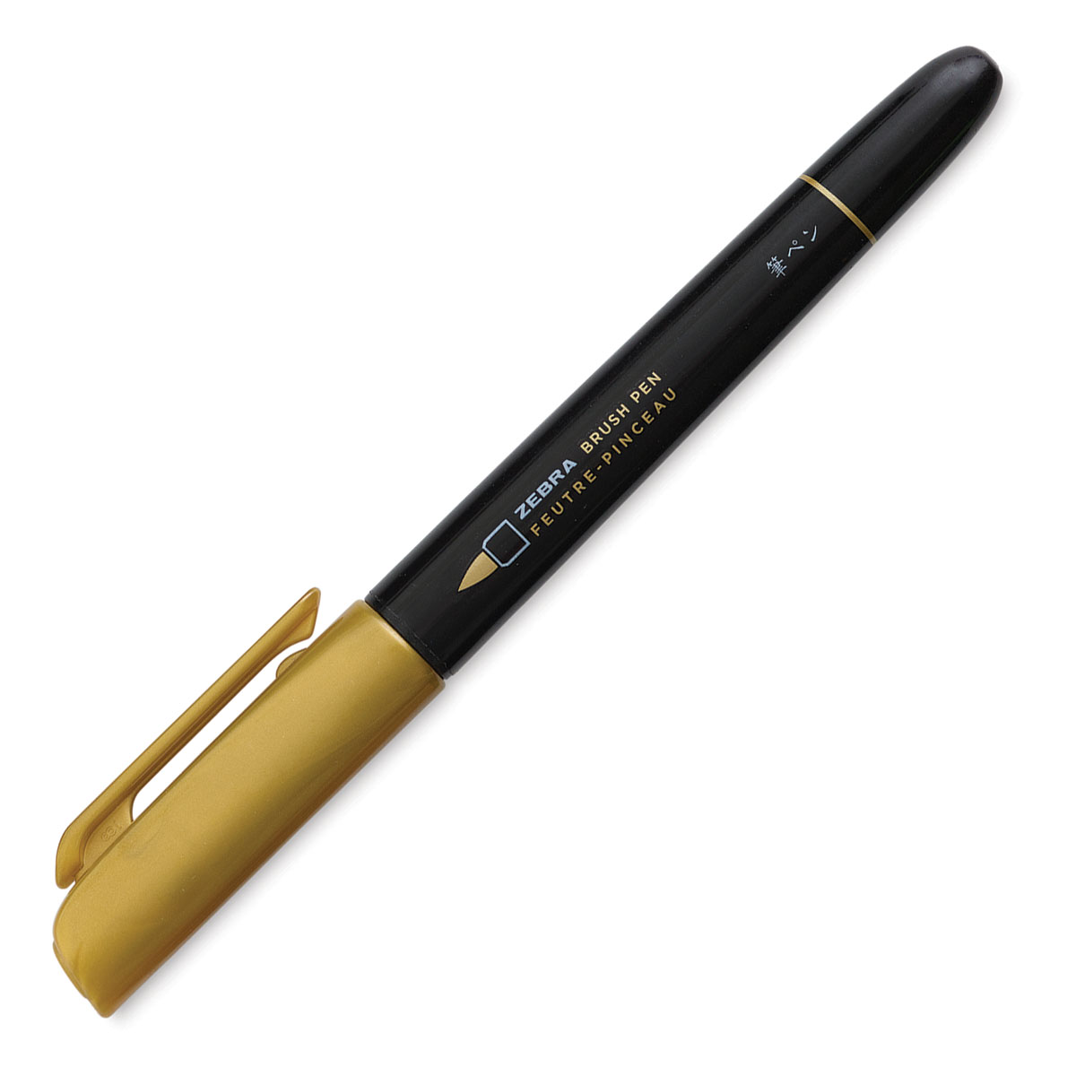 Zebra Metallic Brush Pen - Gold | BLICK Art Materials