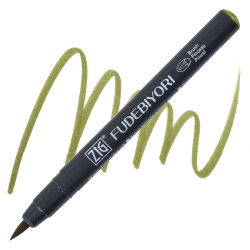 Zig Fudebiyori Brush Pen - Olive Green