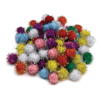 Open in modal - Glitter Poms - A pile of 1/2" Glitter Poms