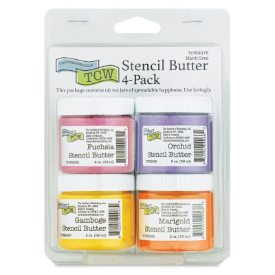 The Crafter's Workshop Stencil Butter - Mardi Gras, 2 oz, Pkg of 4 (Front of package)