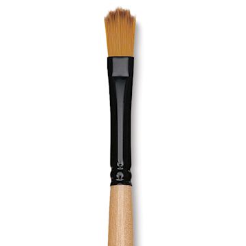 Open in modal - Dynasty Black Gold Brush - Wave Filbert, Short Handle, Size 8 close up