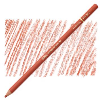 Open in modal - Holbein Artists' Colored Pencil - Brick, OP097 pencil and swatch