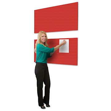 Open in modal - Screenflex Acoustical Panel - 54" x 22", Primary Red