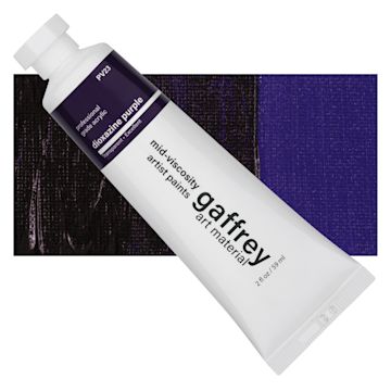 Open in modal - Gaffrey Art Material Standard Body Acrylic Paint - Dioxazine Purple, 59 ml tube and swatch