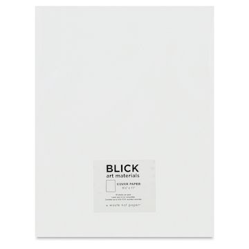 Open in modal - Blick Cards and Envelopes - Cover Paper, Pure White, 8-1/2" x 11", Pkg of 10 Sheets, front of packaging