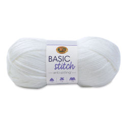Lion Brand Basic Stitch Anti-Pilling Yarn - White, 185 yds