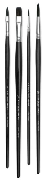 Blick Studio Fitch Brushes - Set of Four shown