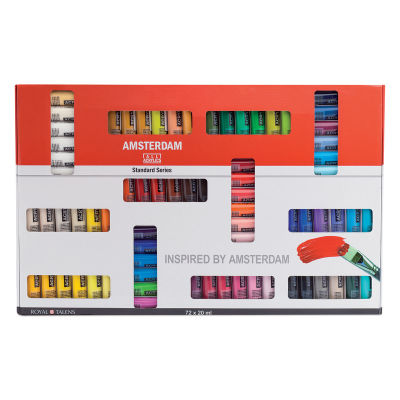 Amsterdam Standard Series Acrylics - Set of 72, Assorted Colors (In packaging)