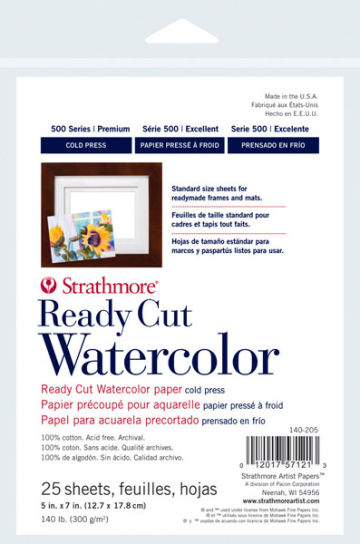 Strathmore Watercolor Cards, 5in x 7in, 100/Pkg.