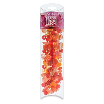 Open in modal - Czech Glass Bead Mixes - Pillow Box of Azores Sunset Beads upright