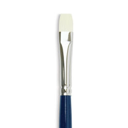 Silver Brush Bristlon Stiff White Synthetic Brush - Bright, Size 4, Short Handle (close-up)