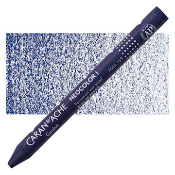 Open in modal - Caran d'Ache Neocolor I Wax Pastel - Prussian Blue pastel and swatch