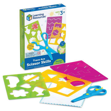Learning Resources Trace Ace Scissor Skills Set (packaging and contents)