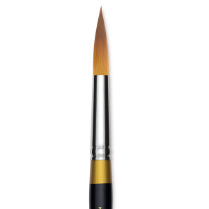 Kingart Original Gold Brush - Max Round, Size 16, Short Handle (close-up)