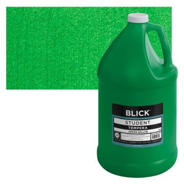 Blick Student Grade Tempera - Green, Gallon and swatch