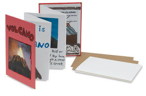 Zig-Zag Book Classroom Pack - Finished book upright with blank insert and covers adjacent