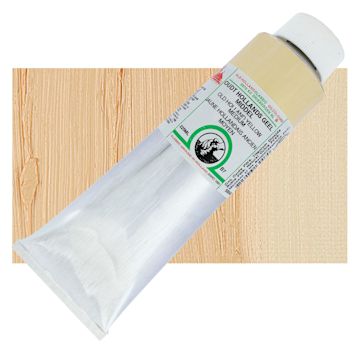 Open in modal - Old Holland Classic Oil Color - Old Holland Yellow Medium, 225 ml tube and swatch
