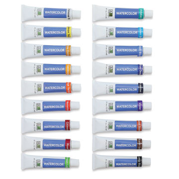 Art Advantage Watercolor - Assorted Colors, Set of 18, 12 ml, Tubes (Out of packaging)