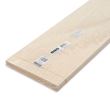 Open in modal - Bud Nosen Basswood Sheets - 1/16" x 8" x 24", 10 Sheets - close-up