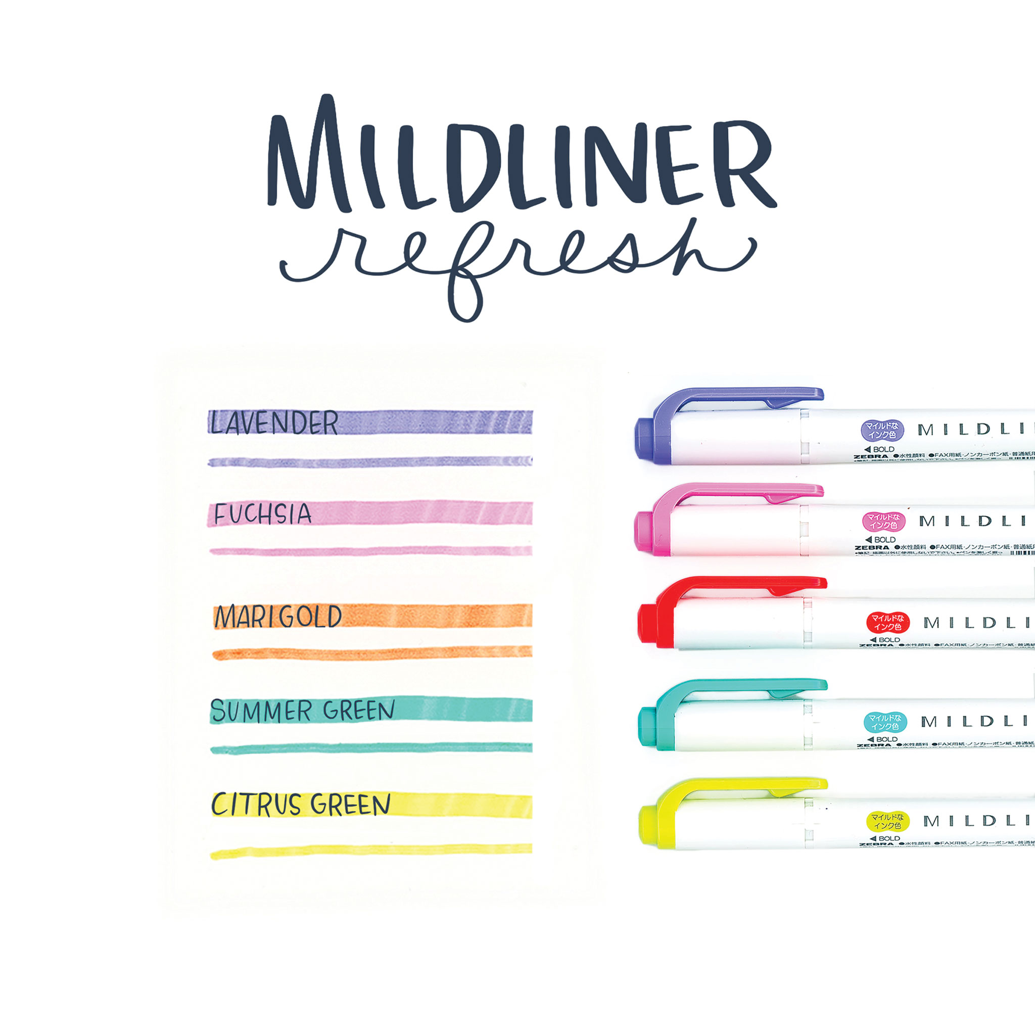 Zebra Mildliner Flourescent Creative Markers, 5 ct - Kroger