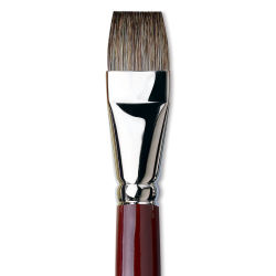 Da Vinci Black Sable Brush - Bright, Long Handle, Size 24