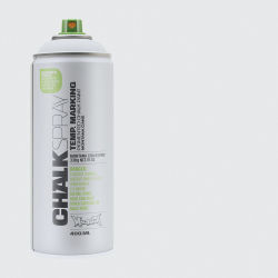 Montana Chalk Spray Paint - 400 ml, White (Spray can with swatch)