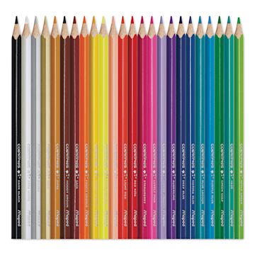 Open in modal - Maped Color'Peps Colored Pencils - Set of 24, pencils laid out