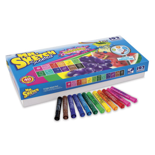 12 Scented Washable Markers Non Toxic Bright Assorted Colors Kids