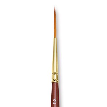 Open in modal - Grumbacher Goldenedge Brush - Liner, Short Handle, Size 2 close up
