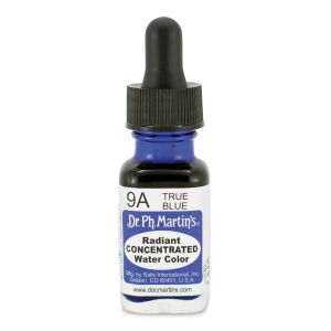 Dr. Ph. Martin's Radiant Concentrated Individual Watercolor - 1/2 oz, True Blue