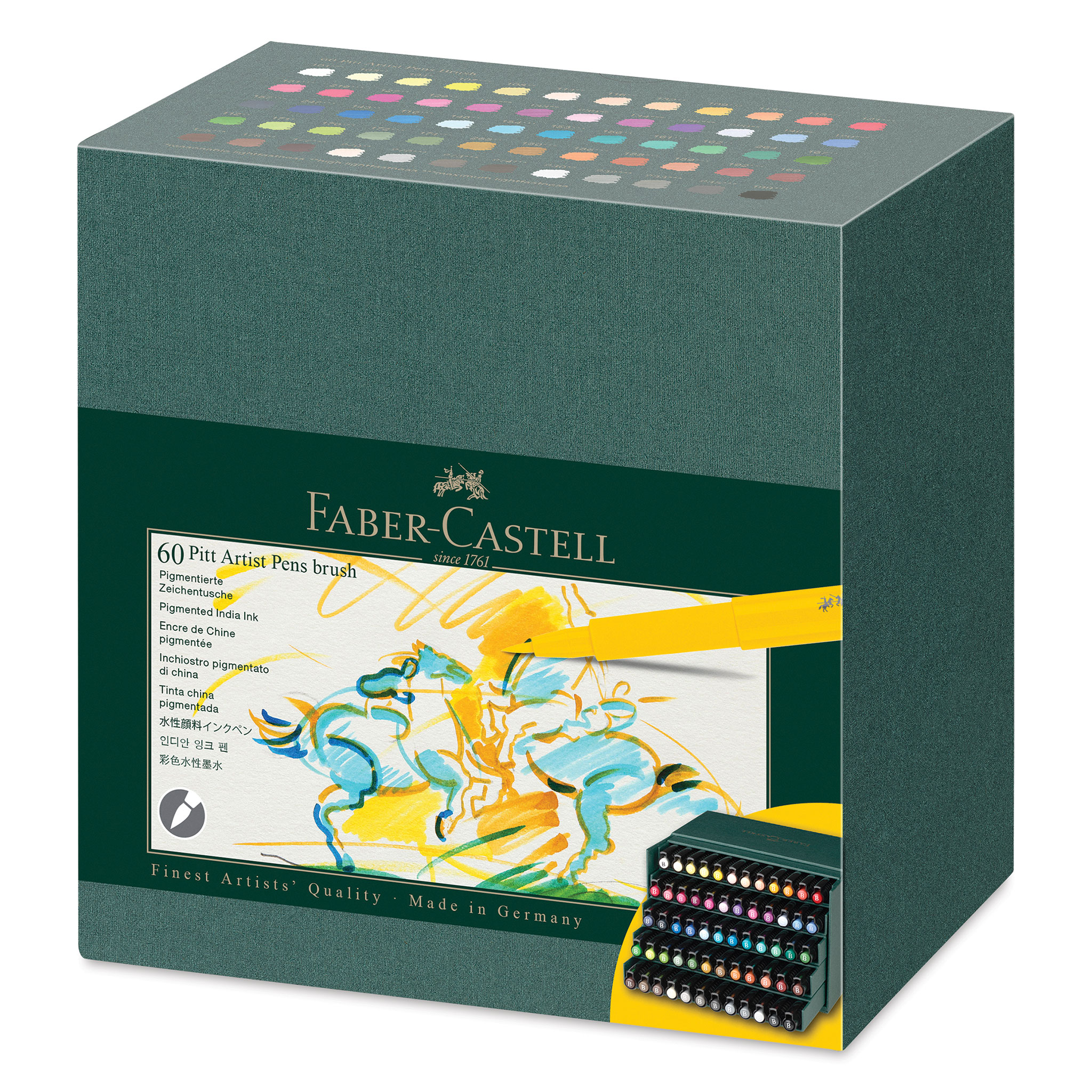Faber-Castell Pitt Calligraphy Pen Set - Assorted Colors, Set of 6, BLICK  Art Materials
