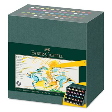 Open in modal - Faber-Castell Pitt Artist Pens - Studio Gift Box, Set of 60, front of the packaging