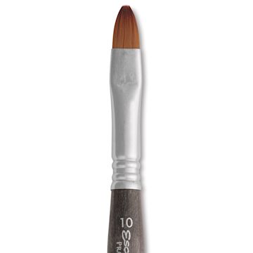 Open in modal - Escoda Prado Tame Synthetic Travel Brush - Bright, Short Handle, Size 10, close-up
