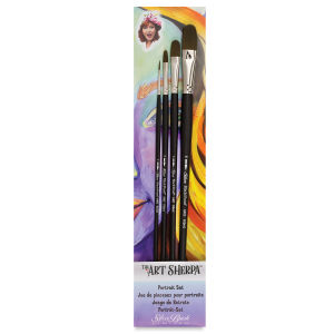 Silver Brush Art Sherpa Portrait Synthetic Brushes - Set of 4