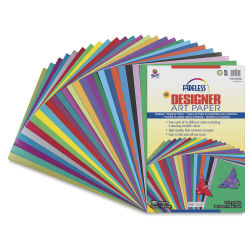 Fadeless Designer Art Paper - 25 colors available shown fanned with label on top