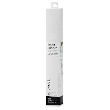 Open in modal - Cricut Smart Iron-On Heat Transfer Vinyl - White Glitter, 13" x 3 ft, Roll