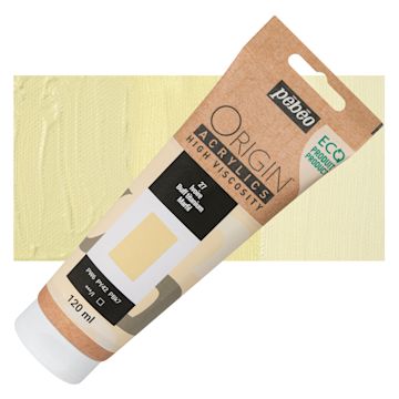 Open in modal - Pebeo Origin Acrylic Paint - Buff Titanium, 120 ml tube and swatch
