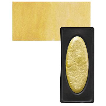 Open in modal - Richeson Collegiate Semi-Moist Metallic Watercolor - Yellow and swatch