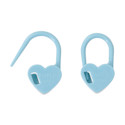 Tulip Needle Company Stitch Markers - Blue Heart, Pkg of 7, Pins