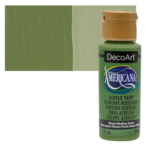 DecoArt Americana Acrylic Paint - Hauser Medium Green, 2 oz