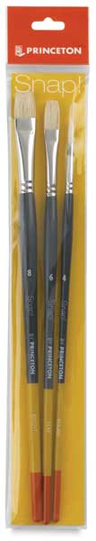 SNAP! Series 9700 Natural Bristle Brushes - Front of package of Set of 3 Brushes