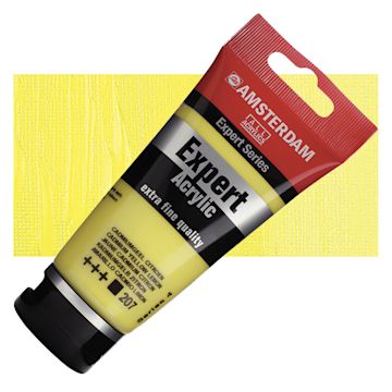 Open in modal - Amsterdam Expert Series Acrylic - Cadmium Yellow Lemon, 75 ml tube and swatch