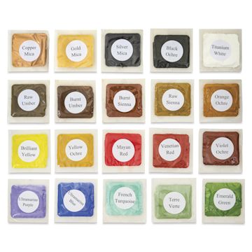 Open in modal - Natural Earth Paint Earth & Mineral Sample Pigment Pack included colors