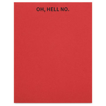 Public School Paper Co. Notepad - Red, Hell No (front of pad)