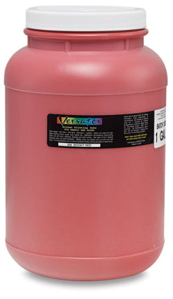 Jacquard Versatex Screen Printing Ink - Front of Bright Red 128 Oz Jar