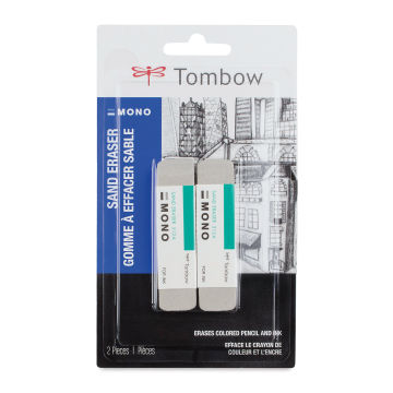 Tombow Mono Colored Pencil Eraser - Pkg of 2 (front of package)